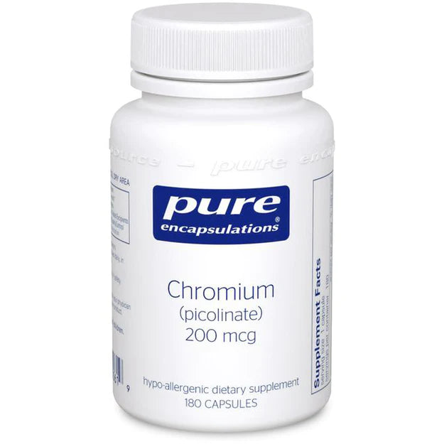Chromium picolinate 200 mcg 180 vegetarian capsules by Pure Encapsulations