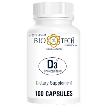 D3 Cholecalciferol 1000 IU 100 capsules by BioTech Pharmacal