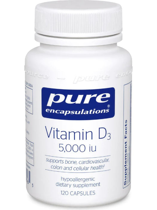 Vitamin D3 5000 IU: 120 Vegetarian Capsules Pure Encapsulations