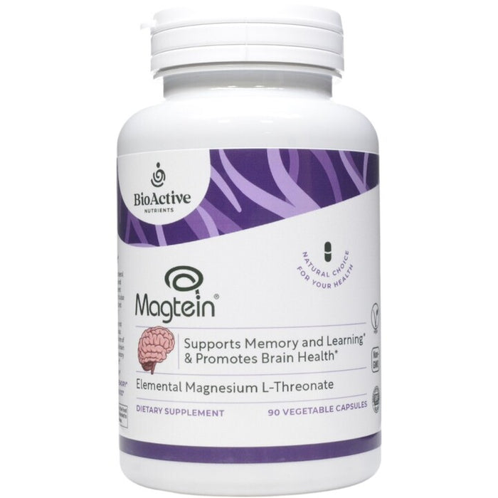 Magtein Magnesium L-Threonate 90 vegetable Capsules by BioActive Nutrients