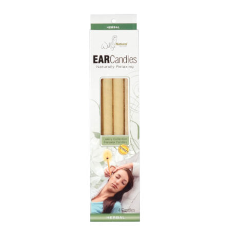 Herbal Beeswax Ear Candles 4-Pack Box by Wally's Natural