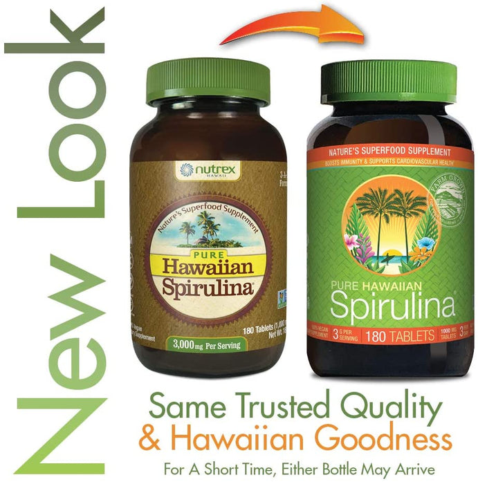 Hawaiian Spirulina 1000mg 180 Tablets by Nutrex