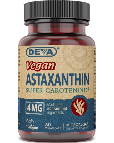 Vegan Astaxanthin Super Antioxidant 30 Capsule by Deva Nutrition