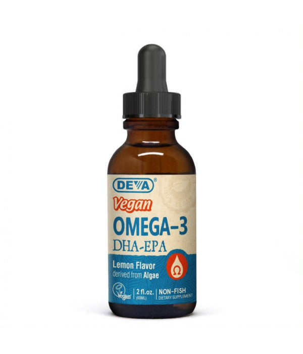 Vegan Omega-3 DHA-EPA Lemon Flavor 2 fl. Oz Liquid by Deva Nutrition
