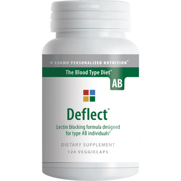 Deflect Lectin Blocker Type AB 120 vegetarian capsules by D'Adamo Personalized Nutrition