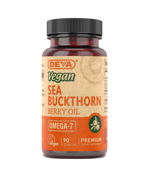 Vegan Sea Buckthorn Berry Oil - Omega-7 90 Capsule by Deva Nutrition