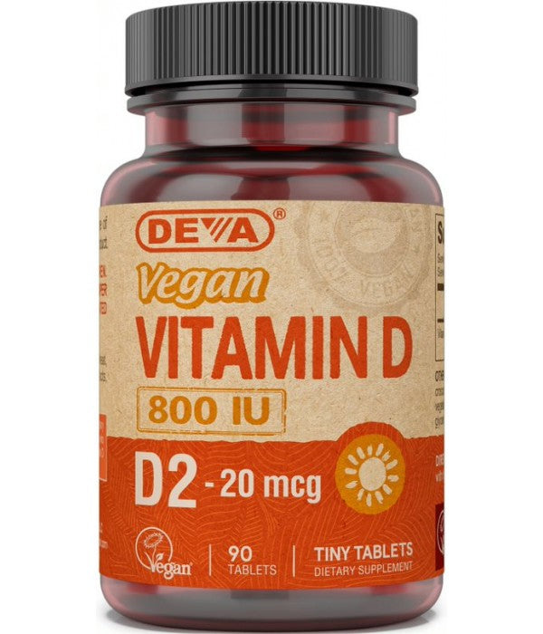 Vegan Vitamin D - 800 IU Ergacalciferol 90 Tablet by Deva Nutrition