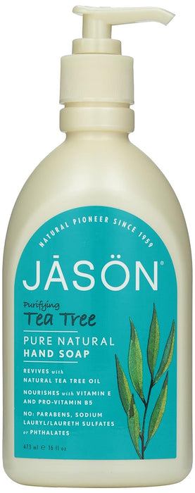 Satin Soap Tea Tree Oil w-Pump 16 oz by Jason Personal Care