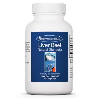 Liver Beef Glandular 125 vegetarian capsules by Allergy Research Group