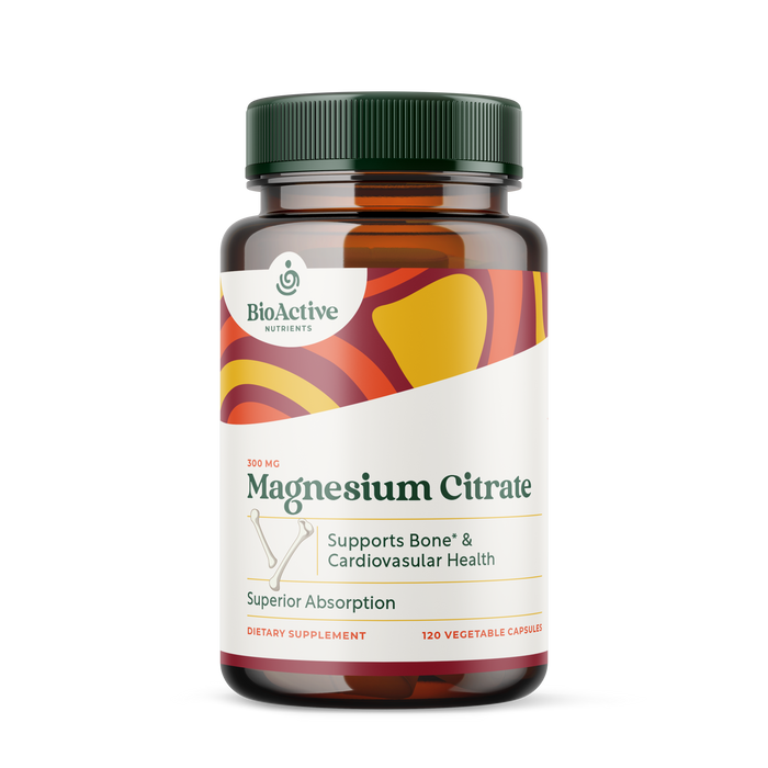 Magnesium Citrate 300 mg | 120 caps by BioActive Nutrients