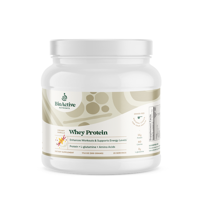 Grass-Fed Whey Protein Vanilla Flavor 500g by BioActive Nutrients