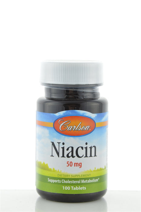 Niacin 50 mg 100 tablets by Carlson Labs