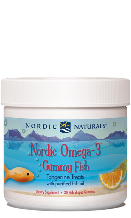 Nordic Omega-3 Gummy Fish Tangerine 30 count by Nordic Naturals