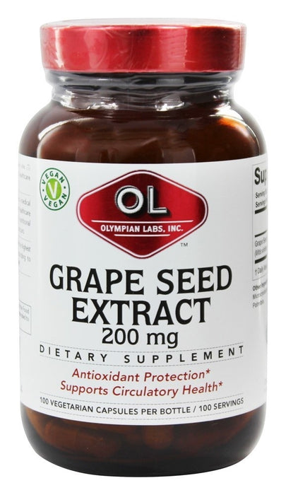 Grape Seed Extract 200mg 100 Capsules by Olympian Labs