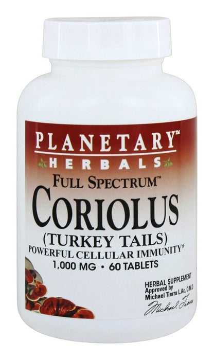 Coriolus Full Spectrum 1000mg 60 Tablets by Planetary Herbals