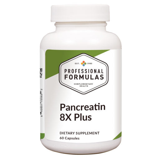 Pancreatin 8X Plus 60 caps by Professional Complementary Health Formulas