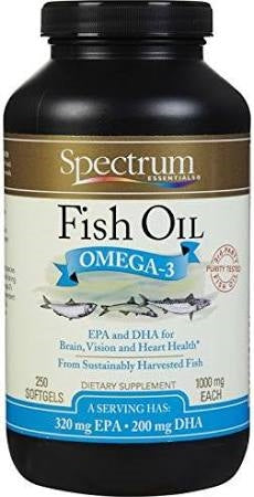 Norwegian Fish Oil (1000mg) 250 Softgels by Spectrum Essentials