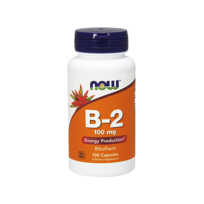 B2 100 mg 100 capsules by NOW Foods