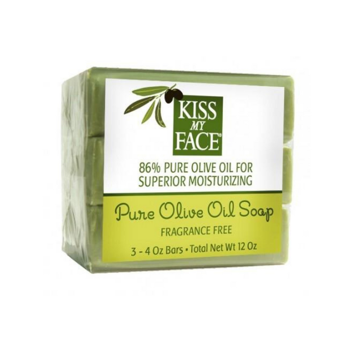 Bar Soap Pure Olive Oil Fragrance Free 3-4 oz by Kiss My Face