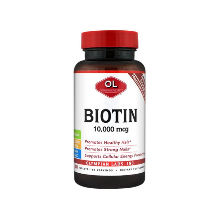 Biotin 10000mcg 60 Tablets by Olympian Labs