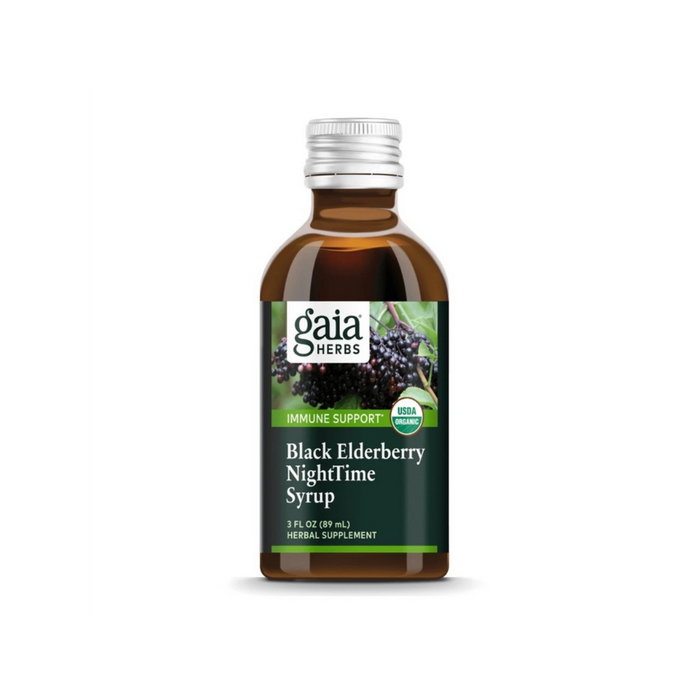 Black Elderberry Nighttime Syrup 3 oz by Gaia Herbs