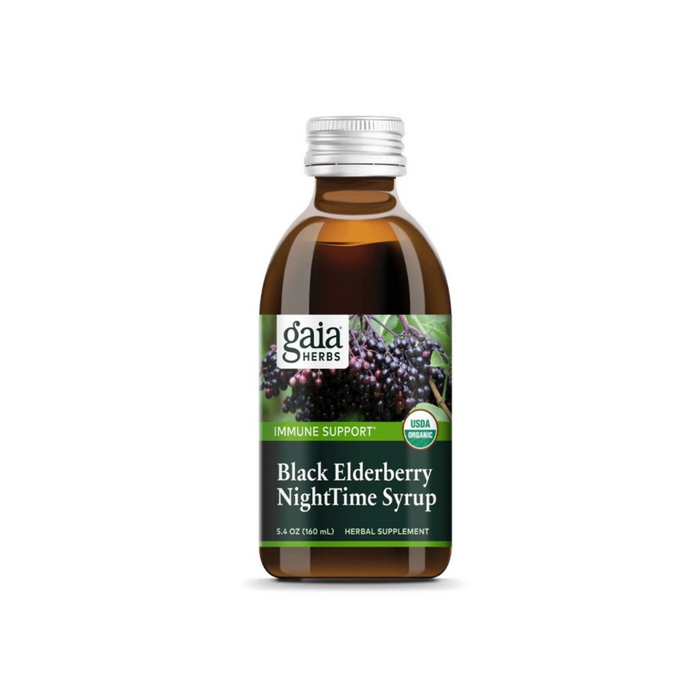 Black Elderberry Nighttime Syrup 5.4 oz by Gaia Herbs