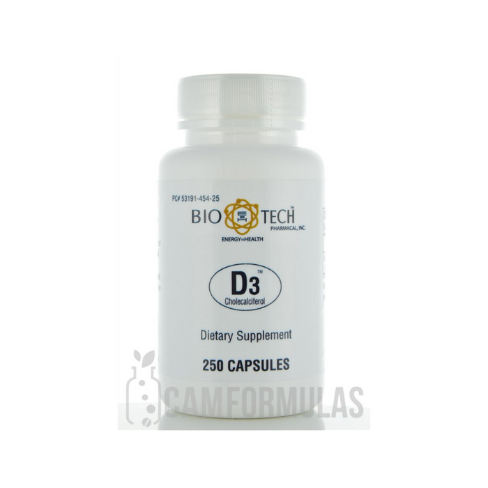 D3 Cholecalciferol 1000 IU 250 capsules by BioTech Pharmacal