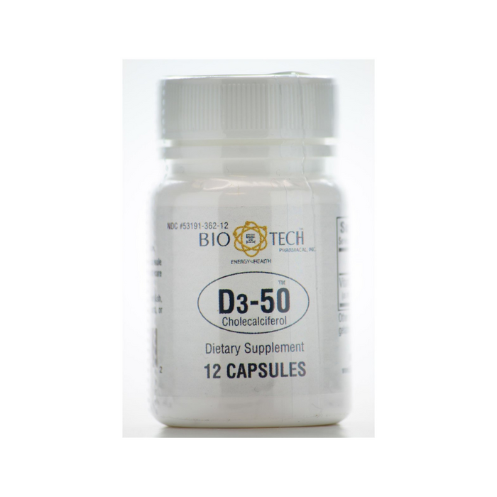 D3-50 50,000 IU 12 capsules by BioTech Pharmacal