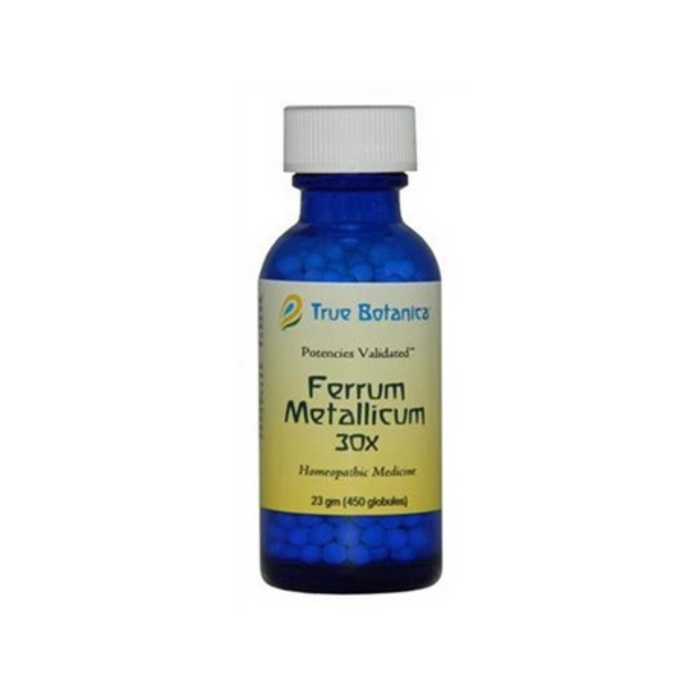 Ferrum Metallicum 30X 23 grams (450 globules) by True Botanica