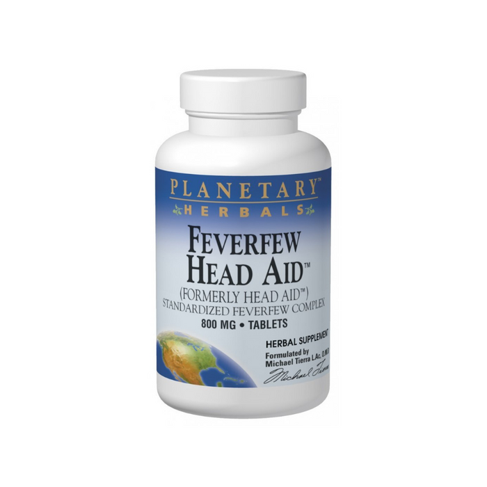 Feverfew Head Aid 800mg 100 Tablets by Planetary Herbals