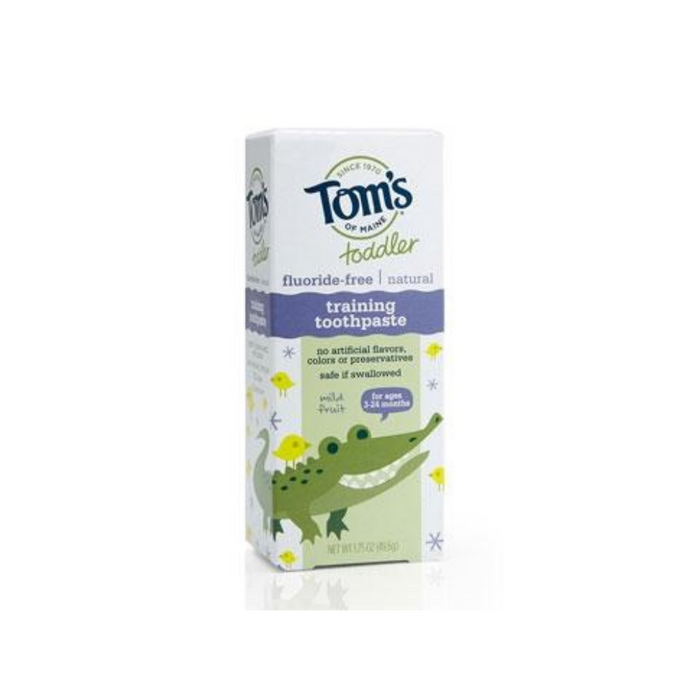Fluoride Free Toddler Training Toothpaste Mild Fruit Gel 1.75 oz by Tom's Of Maine
