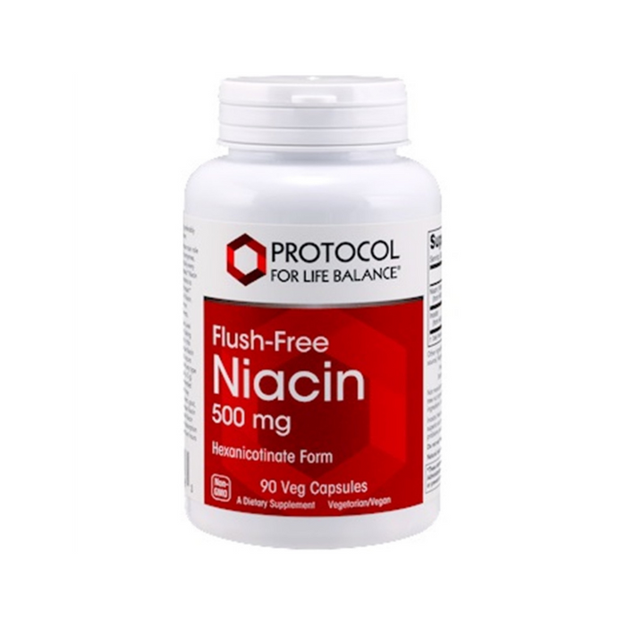 Flush-Free Niacin 500 mg 90 vegetarian capsules by Protocol For Life Balance