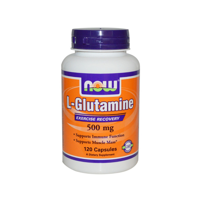 L-Glutamine 500 mg 120 capsules by NOW Foods