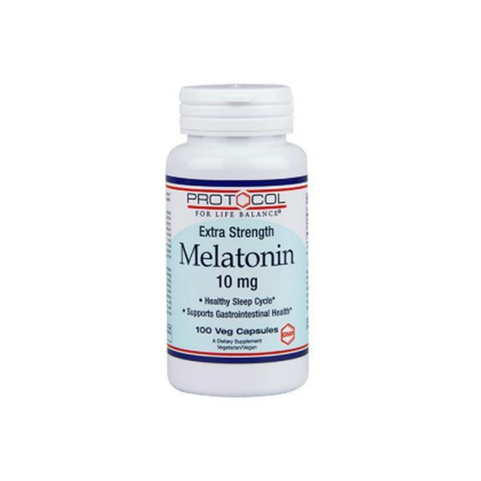 Melatonin 10 mg 100 vegetarian capsules by Protocol For Life Balance