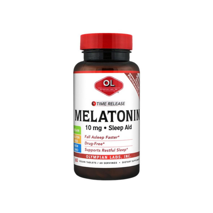 Melatonin 10mg Time Release 60 Tablets by Olympian Labs