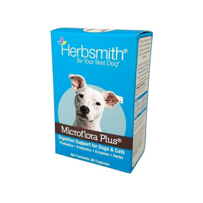 Microflora Plus Digestion for Dogs & Cats 60 Capsules by Herbsmith