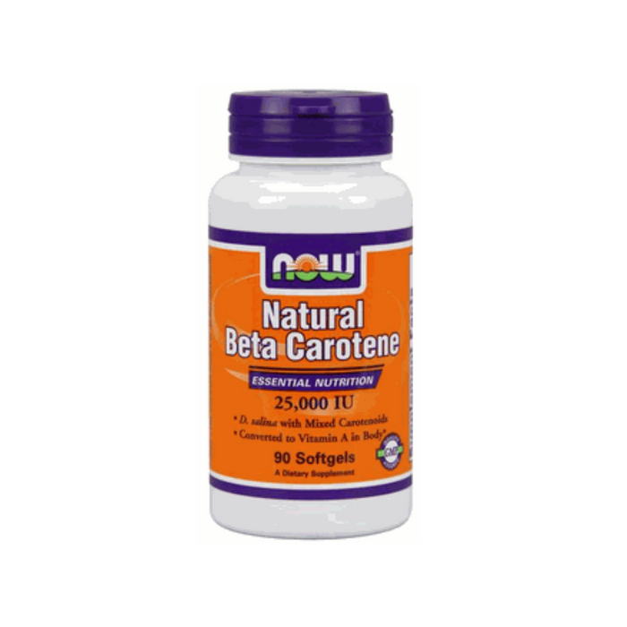 Natural Beta Carotene 25,000 IU 90 softgels by NOW Foods
