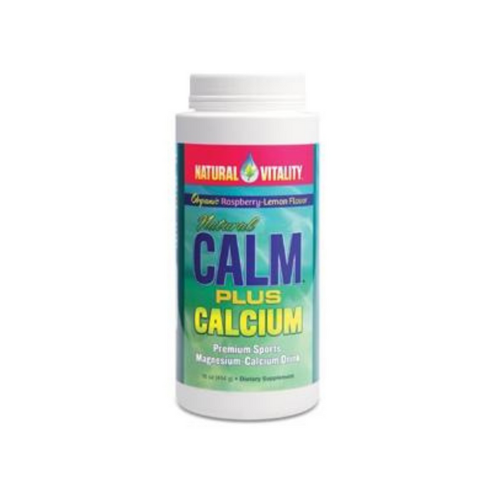 Natural Calm + Calcium Raspberry-Lemon 16oz by Natural Vitality