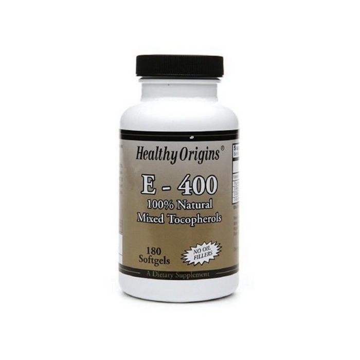 Natural Vitamin E 400iu 180 Softgels by Healthy Origins