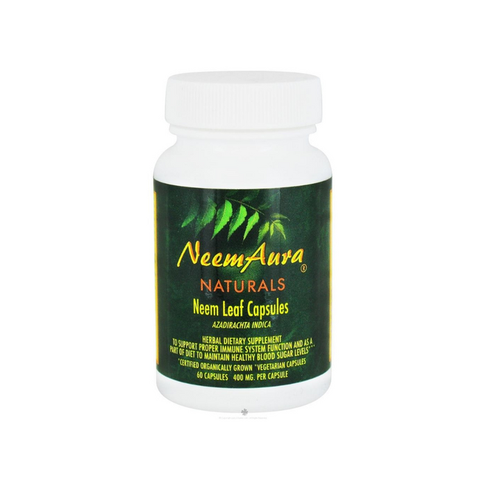 Neem Leaf Capsules (Organic) 60 Capsules by NeemAura Naturals