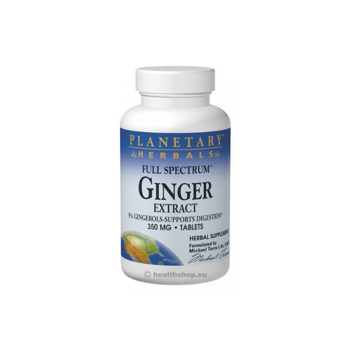 Ginger Extract 350mg Full Spectrum 120 Tablets by Planetary Herbals