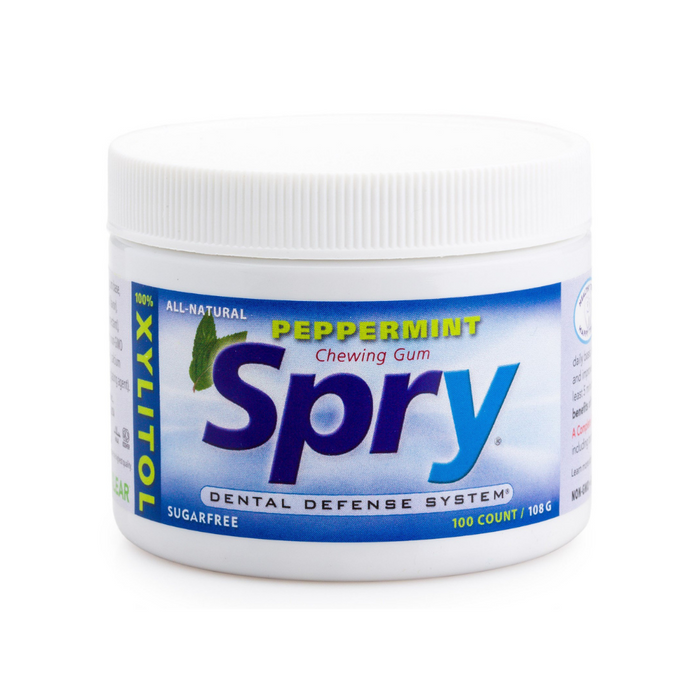 Spry Chewing Gum Peppermint 100 Count by Spry
