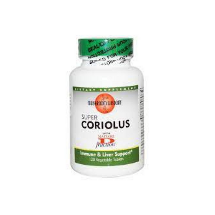 Super Coriolus 120 Vegetable Tablets by Mushroom Wisdom