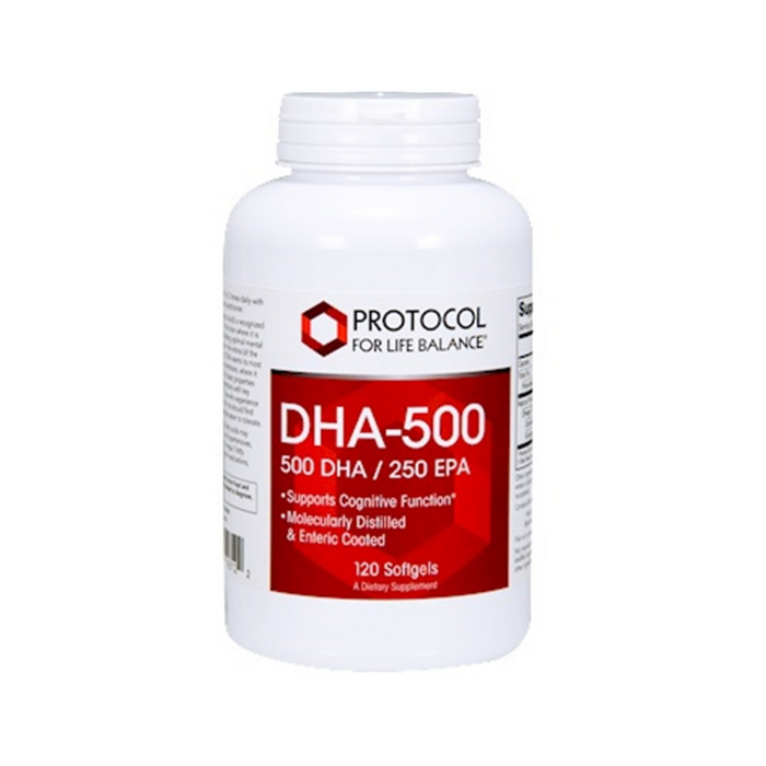 DHA-500 500 DHA-250 EPA 120 softgels by Protocol For Life Balance