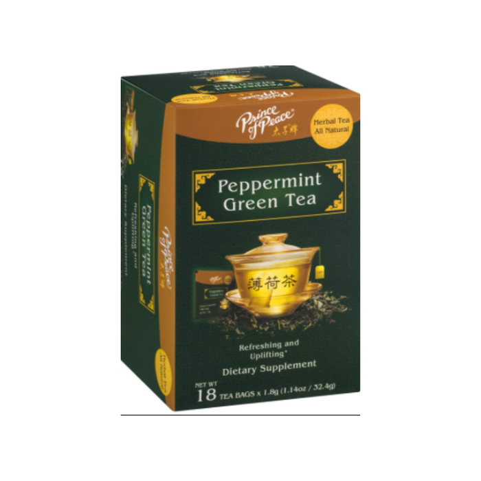 Tea Peppermint Green 18 Bags by Prince of Peace