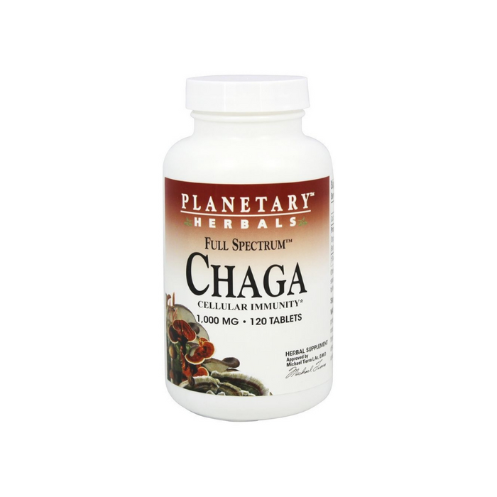 Chaga Full Spectrum 1000mg 30 Tablets by Planetary Herbals