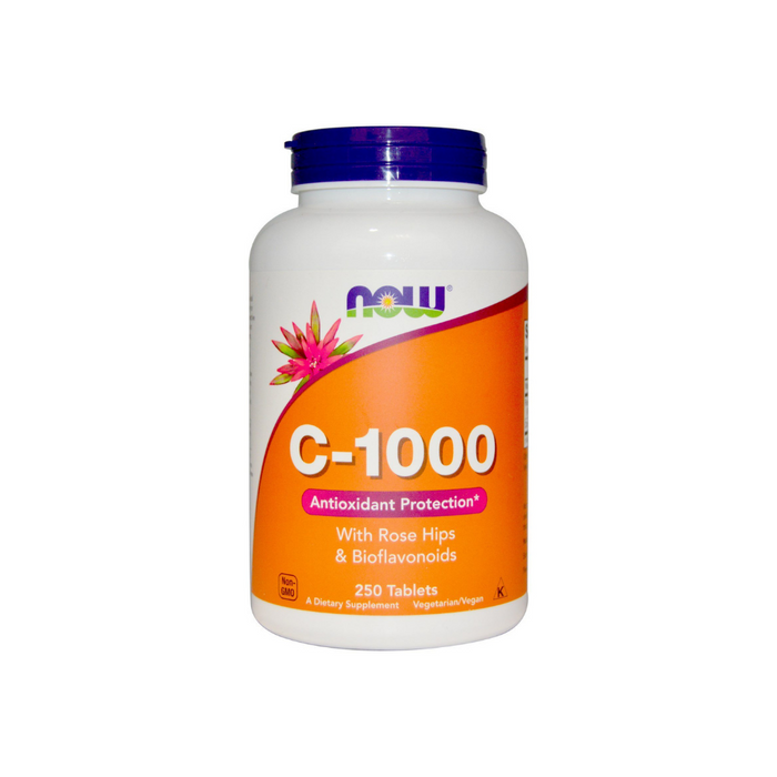 C-1000 with Rose Hips Sustained Release 250 tablets by NOW Foods