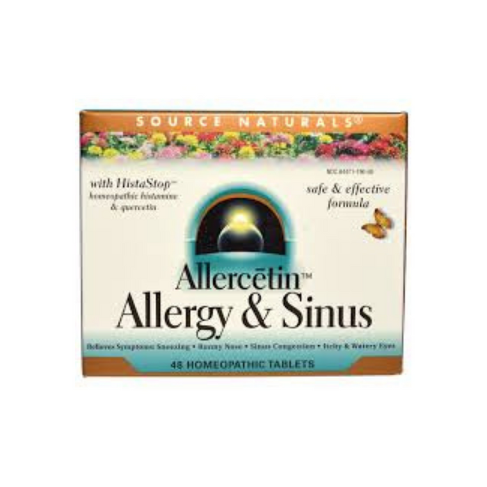 Allercetin Allergy & Sinus 48 tablets by Source Naturals