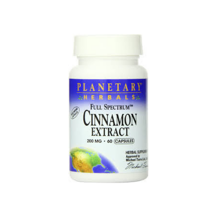 Cinnamon Extract 200mg Full Spectrum 60 Tablets by Planetary Herbals
