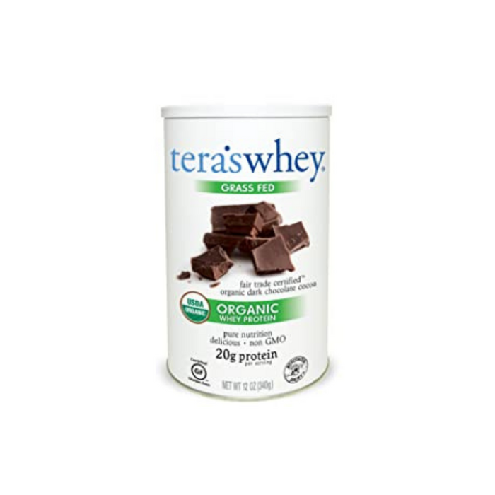 Organic Cow Whey Fair Trade Dark Chocolate 12 oz by Tera's Whey